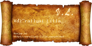 Várallyai Lilla névjegykártya